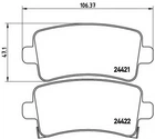 Колодка тормозов. BREMBO) Brembo (P59059)