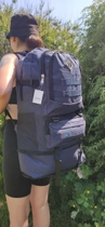 Тактичний рюкзак на 70 л Синій / Похідний рюкзак 70 літрів - зображення 1
