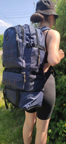 Тактический рюкзак на 70 л СИНИЙ / Походный рюкзак 70 литров - изображение 2