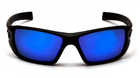 Очки защитные открытые Pyramex Velar синие в чёрной оправе - изображение 1