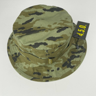 Тактическая боевая военная панама с подкладкой из сетки ВСУ 1052 7038 56 размер камуфляж хаки - изображение 4