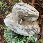 Тактическая боевая военная панама с подкладкой из сетки ВСУ 1052 7038 56 размер камуфляж хаки - изображение 6