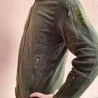 Кофта флисовая мужская военная тактическая с липучками под шевроны ВСУ (ЗСУ) 50 размер 8020 хаки - изображение 5