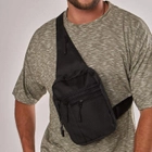 Качественная тактическая сумка с кобурой, мужская сумка черная из IQ-169 кордури мессенджер - изображение 4