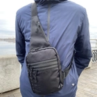 Якісна тактична сумка з кобурою, чоловіча сумка чорна із IQ-169 кордурі месенджер - зображення 6