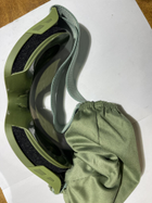 Тактические очки маска с сменными фильтрами (3шт) панорамные вентилируемые цвет зеленый олива - изображение 3