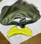 Тактические очки маска с сменными фильтрами (3шт) панорамные вентилируемые цвет зеленый олива - изображение 4