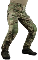 Тактические боевые военные штаны ВСУ мультикам с несколькими карманами, камуфляжные с наколенниками, Multicam р.S - изображение 1