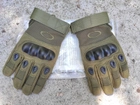 Перчатки военные тактические палые Oakley олива - изображение 5