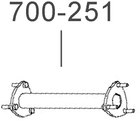 Проставка переходник заменитель катализатора Bosal Lanos (BO0038) (700-251)