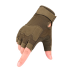 Тактические перчатки беспалые Gloves олива размер M (11687) - изображение 1