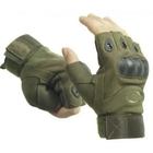 Тактические перчатки беспалые Oakley олива размер L (11688) - изображение 5