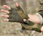 Тактические перчатки беспалые Oakley олива размер M (11688) - изображение 10