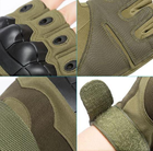 Військові рукавички без пальців із захистом кісточок ReFire Gear М хакі - зображення 3
