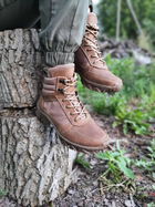 Тактические мужские ботинки с трековой подошвой коричневые размер 42 - изображение 3