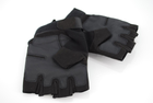 Перчатки тактические без пальцев c карбоновыми накладками 9068_XL_Black - изображение 3