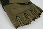 Тактичні рукавички без пальців з гумовими накладками 9062_M_Olive - зображення 6