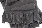Перчатки тактические без пальцев c резиновыми накладками 9062_L_Black - изображение 8