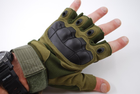 Перчатки тактические без пальцев 9050_XL_Olive - изображение 5