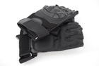 Тактичні рукавички без пальців термостійкі 9069_XL_Black - зображення 2