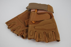 Тактичні рукавички без пальців з гумовими накладками 9062_L_Beige - зображення 3