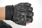 Тактичні рукавички без пальців термостійкі 9069_XL_Black - зображення 6