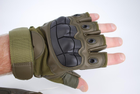 Перчатки тактические без пальцев термостойкие 9069_M_Olive - изображение 4
