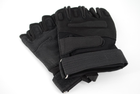 Тактичні рукавички без пальців з гумовими накладками 9062_M_Black - зображення 3