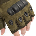 Перчатки тактические Storm-2; L (20-22см); Безпалые; Зеленые. Штурмовые перчатки Штурм Л. - изображение 6