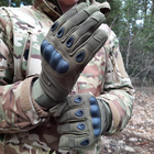 Перчатки тактические Storm-1; L (20-22см); Полнопалые; Зеленые. Штурмовые перчатки Штурм Л. - изображение 8