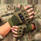 Перчатки тактические Storm-2; XL (22-24см); Безпалые; Зеленые. Штурмовые перчатки Штурм ХЛ. - изображение 8