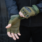Перчатки Тактические безпалые с накладкою Хаки XL SSpe1 275 - изображение 6