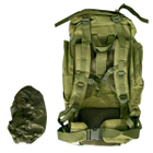 Тактичний рюкзак 70л "A21 oliva - Оливковий", великий туристичний рюкзак для подорожей з чохлом (VS7005352) - изображение 3
