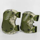 Комплект наколінники + налокітники зі швидким скиданням тактичні для армії UA24 Піксельний камуфляж - зображення 4