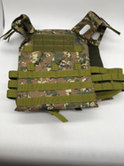 Жилет тактический плитоноска MOLLE А54 JPC зеленый пиксель военная армейская - изображение 3