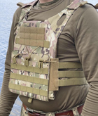 Плитоноска облегченная молли жилет тактический военный облегченный MOLLE мультикам - изображение 4