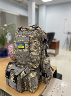 Військовий рюкзак, тактичний 55 л, з підсумками, пиксель - зображення 3