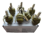 Страйкбольные гранаты учебные (набор из 12 шт.) РГД-5 с активной чекой. Наполнитель - горох. - изображение 1
