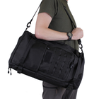 Трансформер рюкзак-сумка водонепроникний de esse 8825-black Чорний - зображення 4