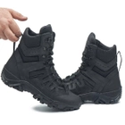 Берці зимові черевики тактичні чоловічі, туфлі тактичні чоловічі берці зимові, натуральна шкіра, розмір 41, Bounce ar. KG-FB-2041, колір чорний - зображення 3
