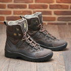 Берці зимові черевики тактичні чоловічі, туфлі тактичні чоловічі берці зимові, натуральна шкіра, розмір 46, Bounce ar. SF-UJ-2146, колір коричневий - зображення 7