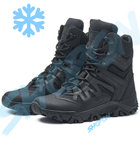 Берці зимові черевики тактичні чоловічі, туфлі тактичні чоловічі берці зимові, натуральна шкіра, розмір 44, Bounce ar. KG-FB-2044, колір чорний - зображення 2