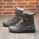 Берці зимові черевики тактичні чоловічі, туфлі тактичні чоловічі берці зимові, натуральна шкіра, розмір 45, Bounce ar. SF-UJ-2145, колір коричневий - зображення 4