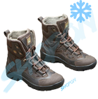 Берці зимові черевики тактичні чоловічі, туфлі тактичні чоловічі берці зимові, натуральна шкіра, розмір 47, Bounce ar. SF-UJ-2147, колір коричневий - зображення 2