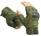 Тактичні рукавички безпалі Schwarz&Mayer рукавички тактичні безпалі зелені M разміру - зображення 5