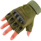 Тактичні рукавички безпалі Schwarz&Mayer рукавички тактичні безпалі зелені L разміру - зображення 4