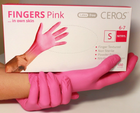 Перчатки нитриловые Ceros размер S розовые 100 шт (00258) - изображение 1