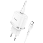Сетевое зарядное устройство HOCO N24 Type-C, 20W, 3A, QC/PD адаптер с Type-C кабелем и быстрой зарядкой white