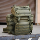 Універсальний рюкзак тактичний 80 літрів, військовий рюкзак водовідштовхуючий із щільної тактичної тканини з боковими відсіками - зображення 2