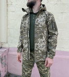 Військова тактична куртка Софт Шелл Хакі Піксель 58 (4XL) - зображення 7